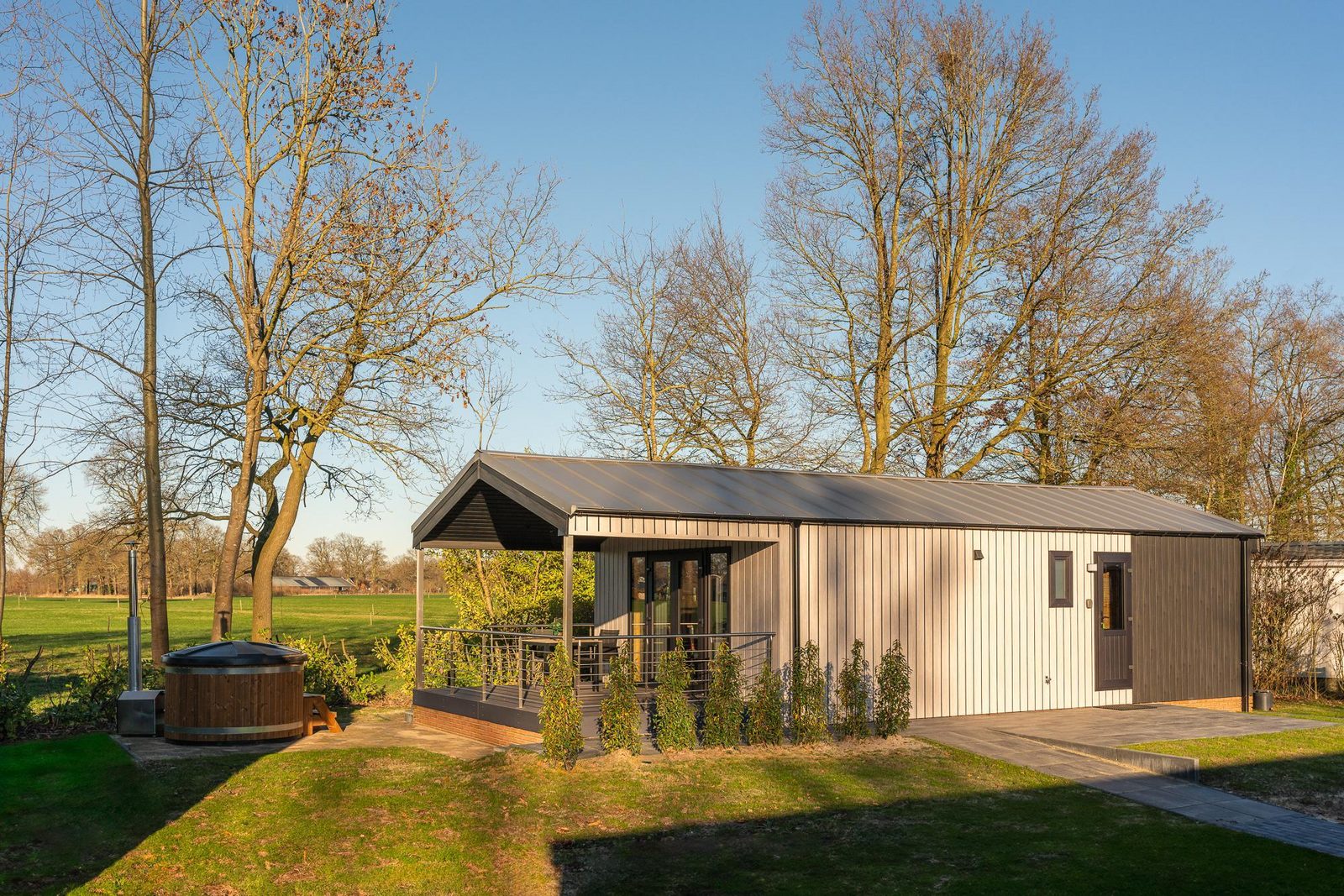 Terras Lodge voor twee personen op ’t Schuttenbelt