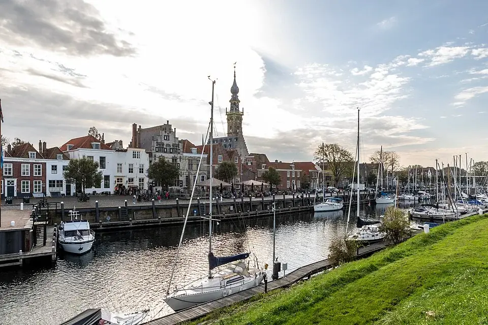 Hafen in der historischen Stadt Veere