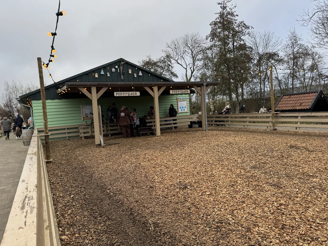 Het gedeelte bij het ponyrijden op de Avonturenboerderij