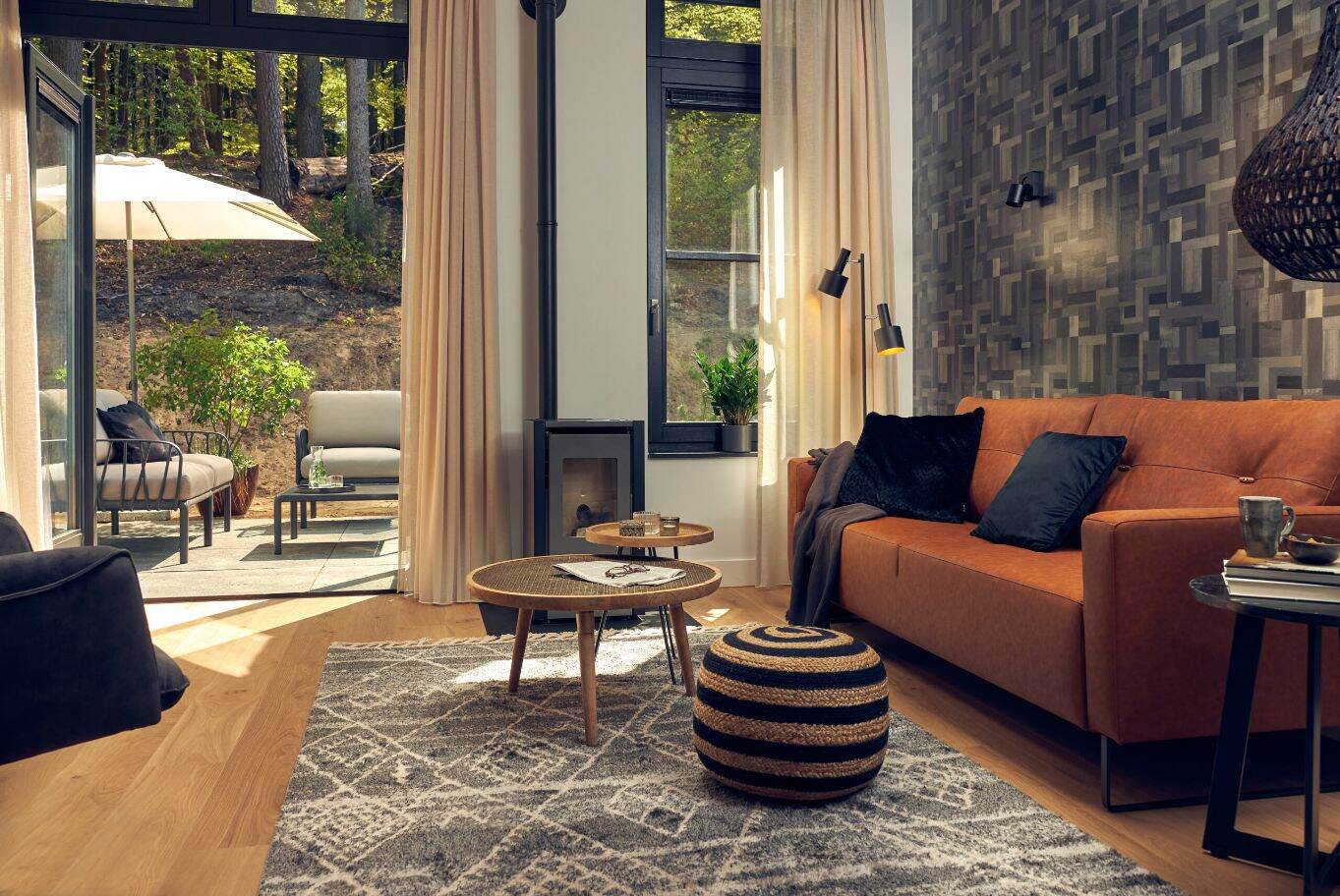 Living van de Lodge van Hotel Beekhuizen